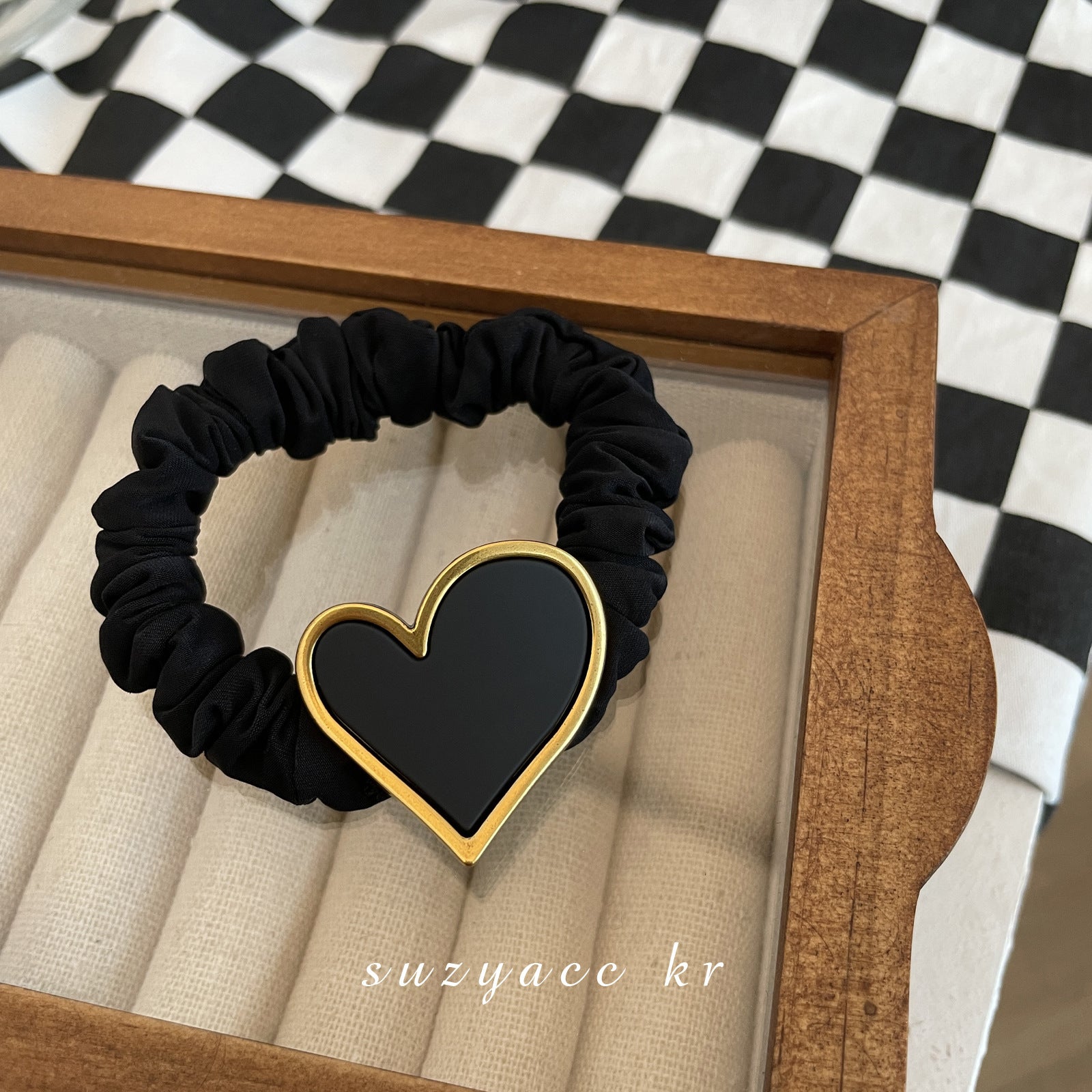 Wholesale Love Champagne Acrylic Hair Scrunchies