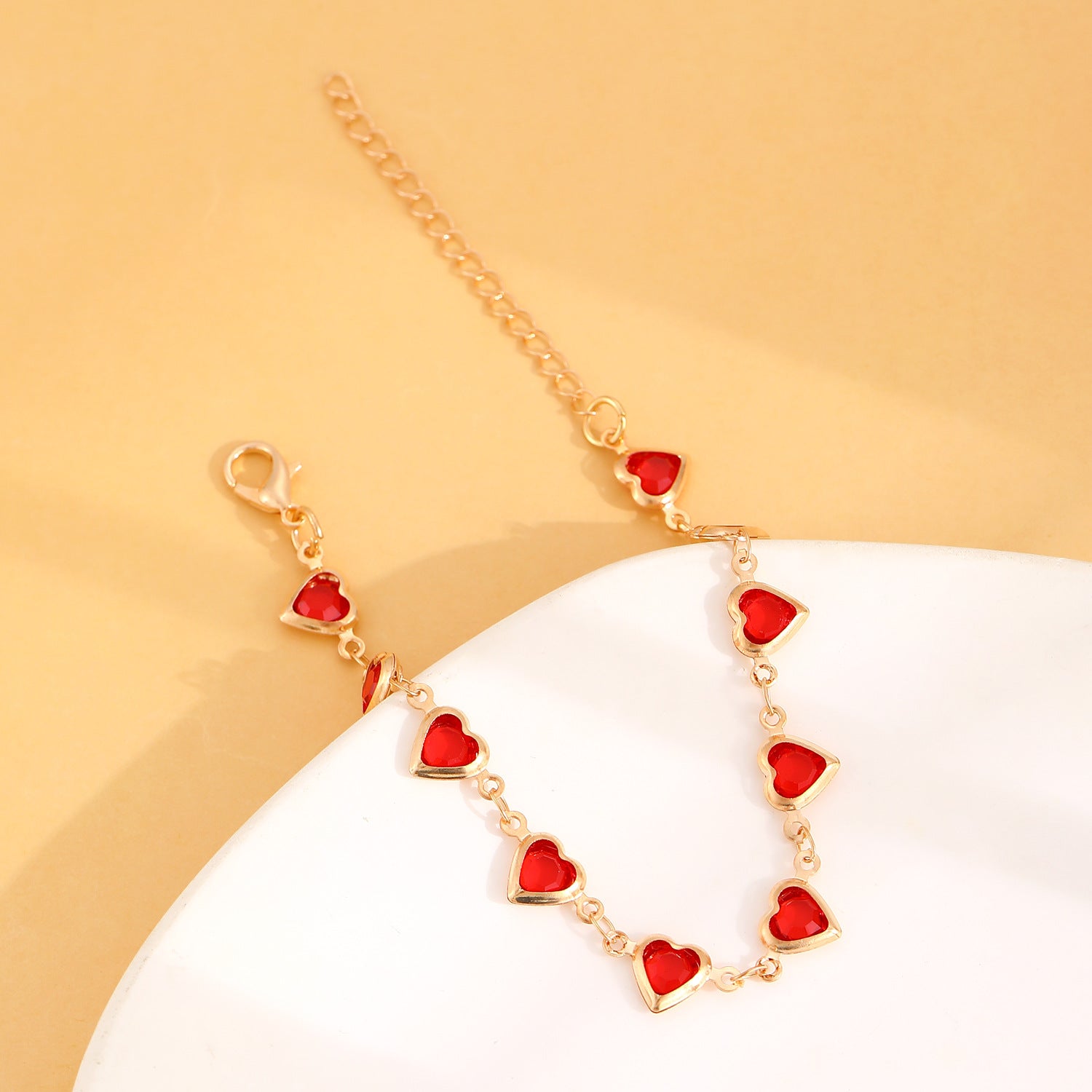 Wholesale love bracelet dopamine jewelry Joker color heart-shaped bracelet