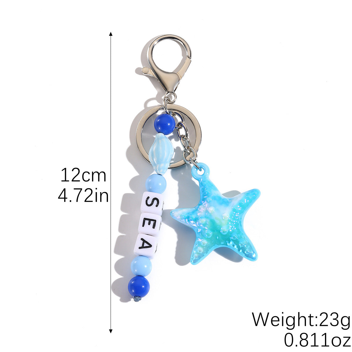 Wholesale starfish dolphin heart bead pendant for phone cases car keychains