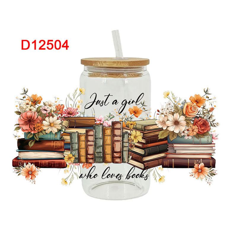 Wholesale  Teacher's Day Book Series 16oz Cup UV DTF Wraps