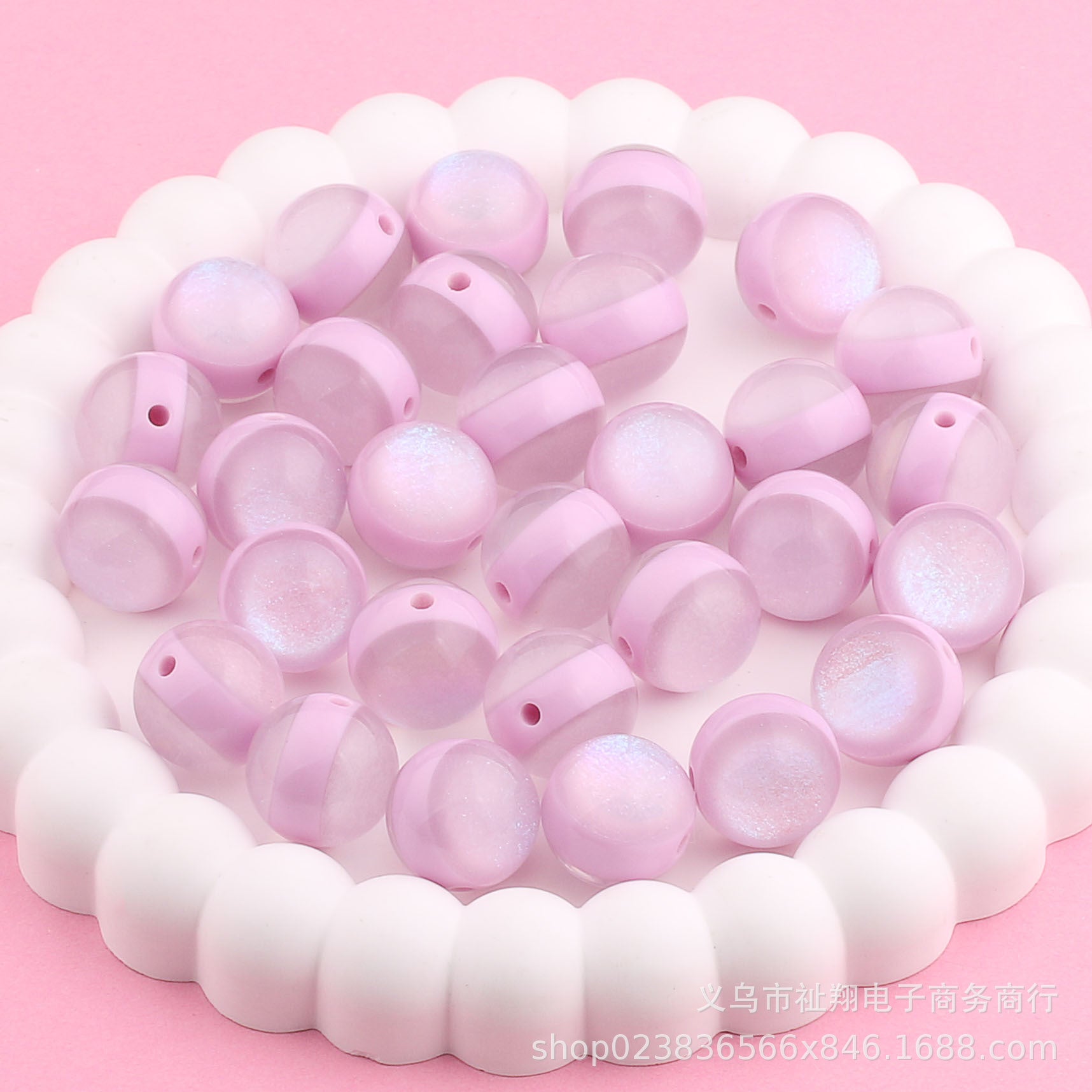 Wholesale 20pcs Lollipop Straight-hole Resin Fine Glitter DIY Beads