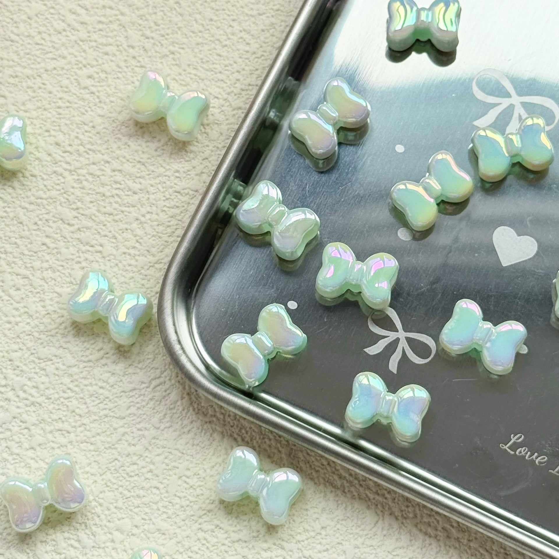 Wholesale 10pcs Four-way bow Acrylic Beads