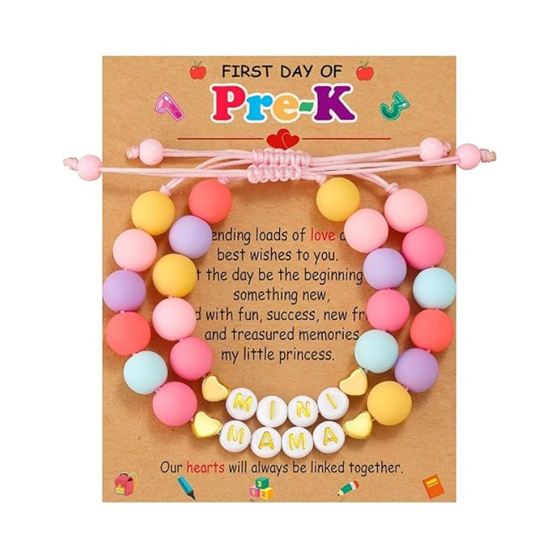 Wholesale Rainbow letter colored sliced soft ceramic bracelet