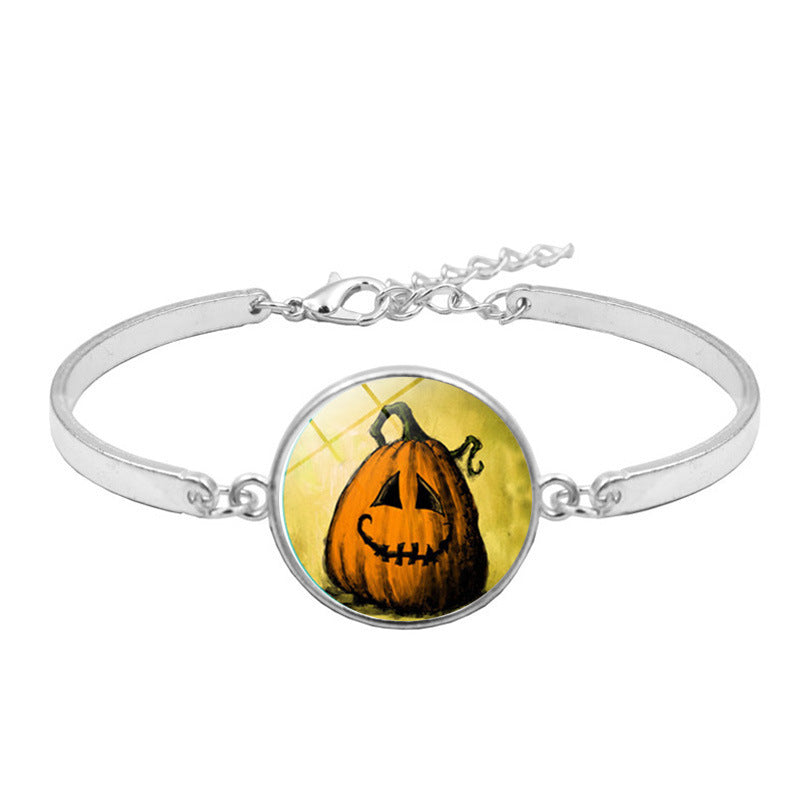 Wholesale Halloween Witch Time Stone Alloy Bracelet