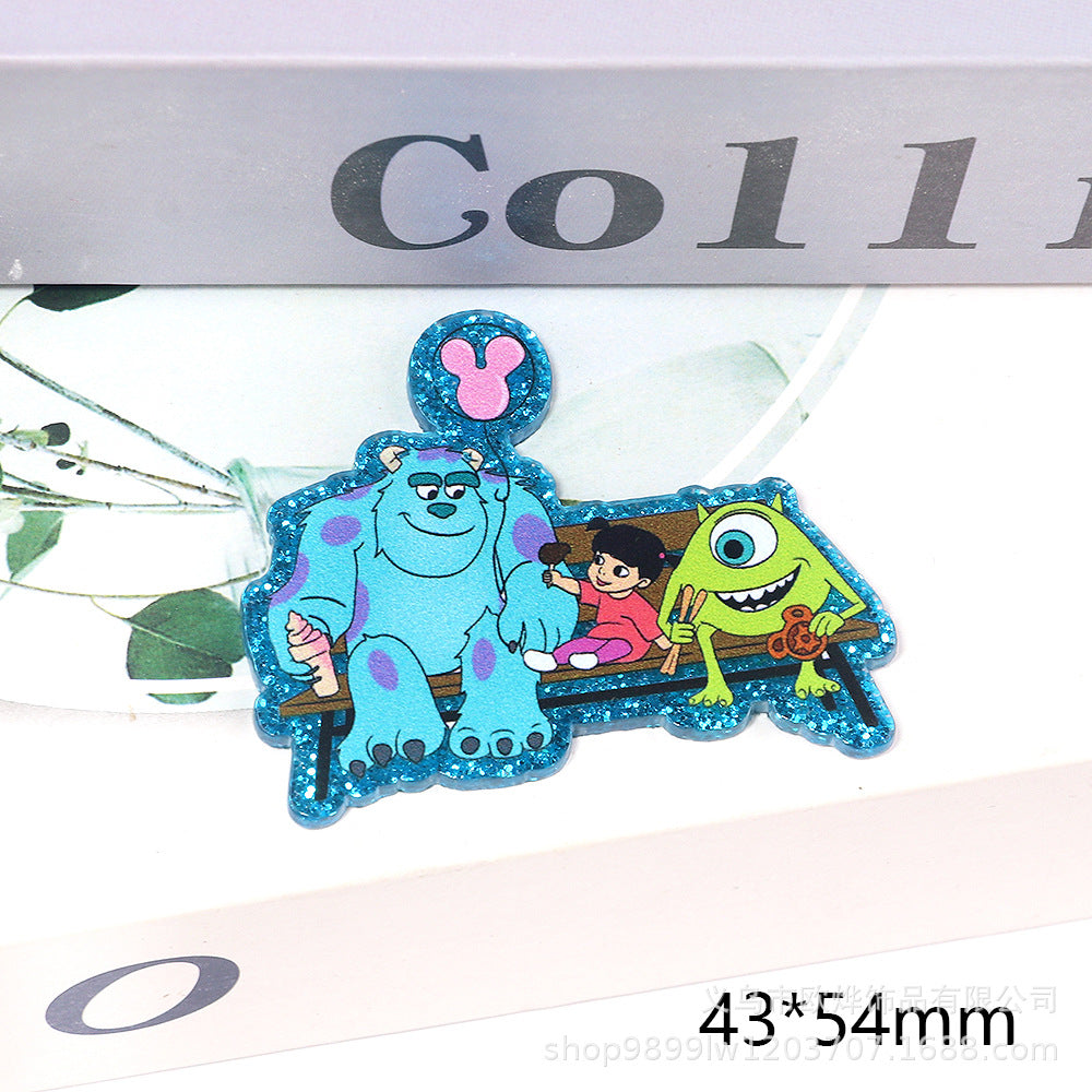 Wholesale 10pcs Cartoon Cute Acrylic flatbacks DIY