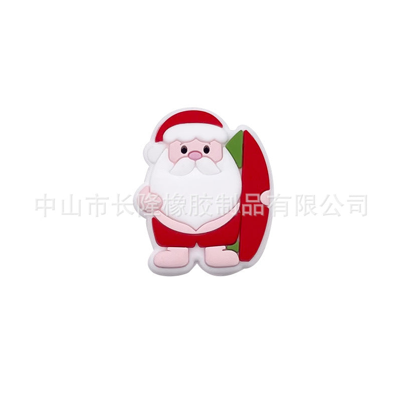Wholesale 20pcs/pack Christmas silicone cartoon beads
