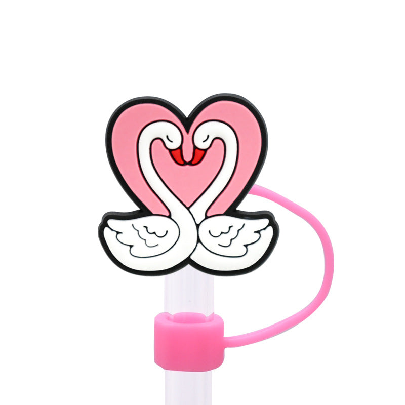 Wholesale Random 100pcs 10MM Valentine' s Day dust plug DIY cup straw accessories