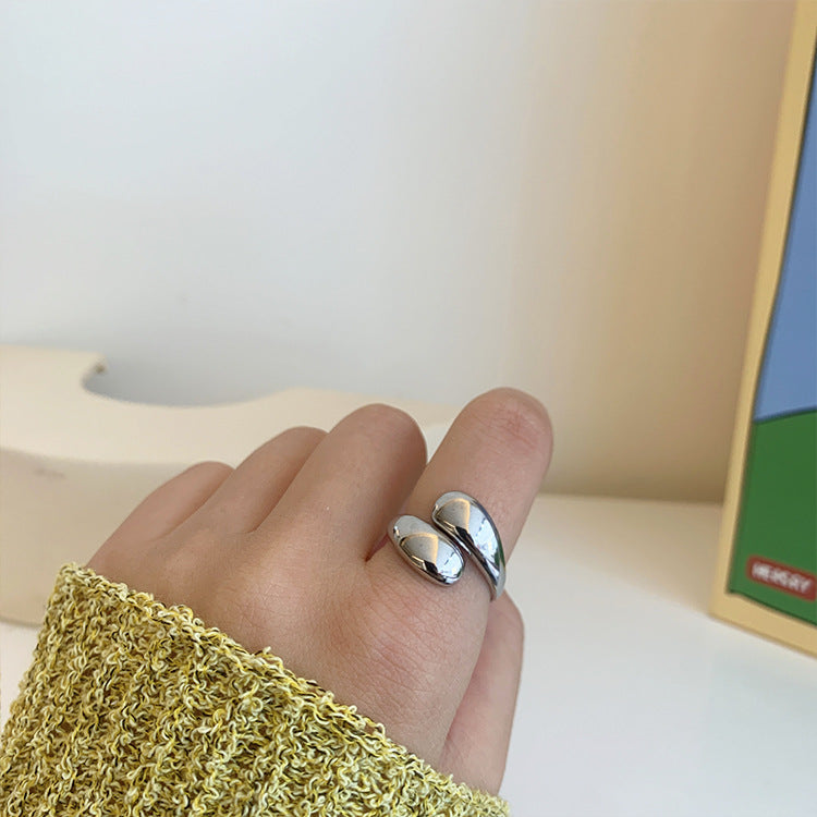 Wholesale Brass Plated Genuine Gold Water Drop Cross Ring