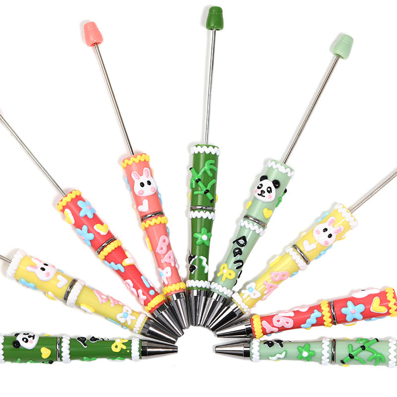 Wholesale 5pcs Colorful Cartoon Hand-painted  beadable pens