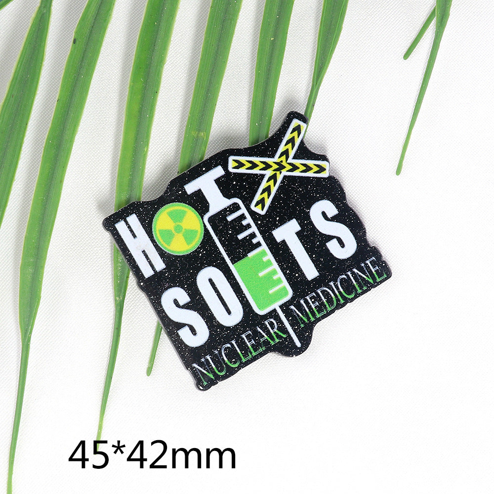 Wholesale 10pcs car love drink jewelry acrylic pin DIY patch accessories