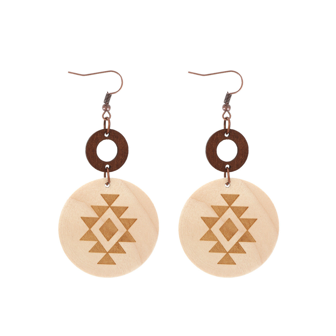 Wholesale  Sunflower Bee Cactus Wooden Earrings