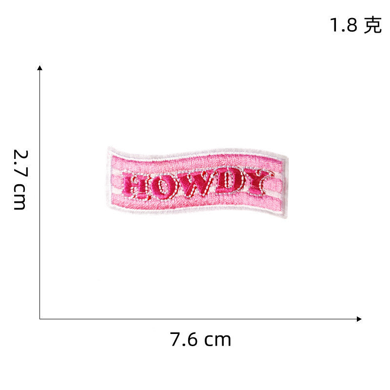 Wholesale Pink Heart Butterfly Embroidered Patch