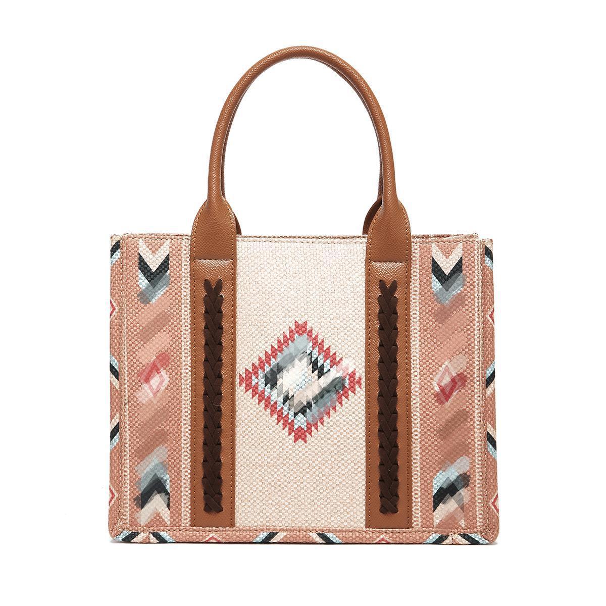 Wholesale Bohemian Canvas Single Shoulder Diagonal Cross Bag Vintage Aztec Ethnic Style Tote Bag