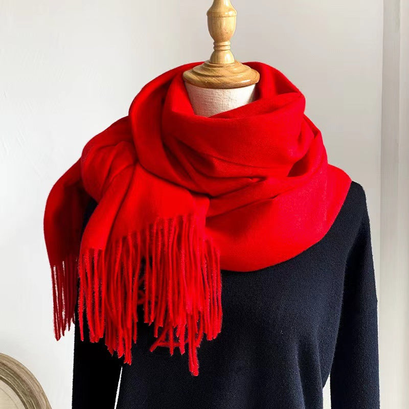 Wholesale Autumn/Winter Maillard Imitation Cashmere Checkered High End Versatile Shawl Thickened Warm Scarf