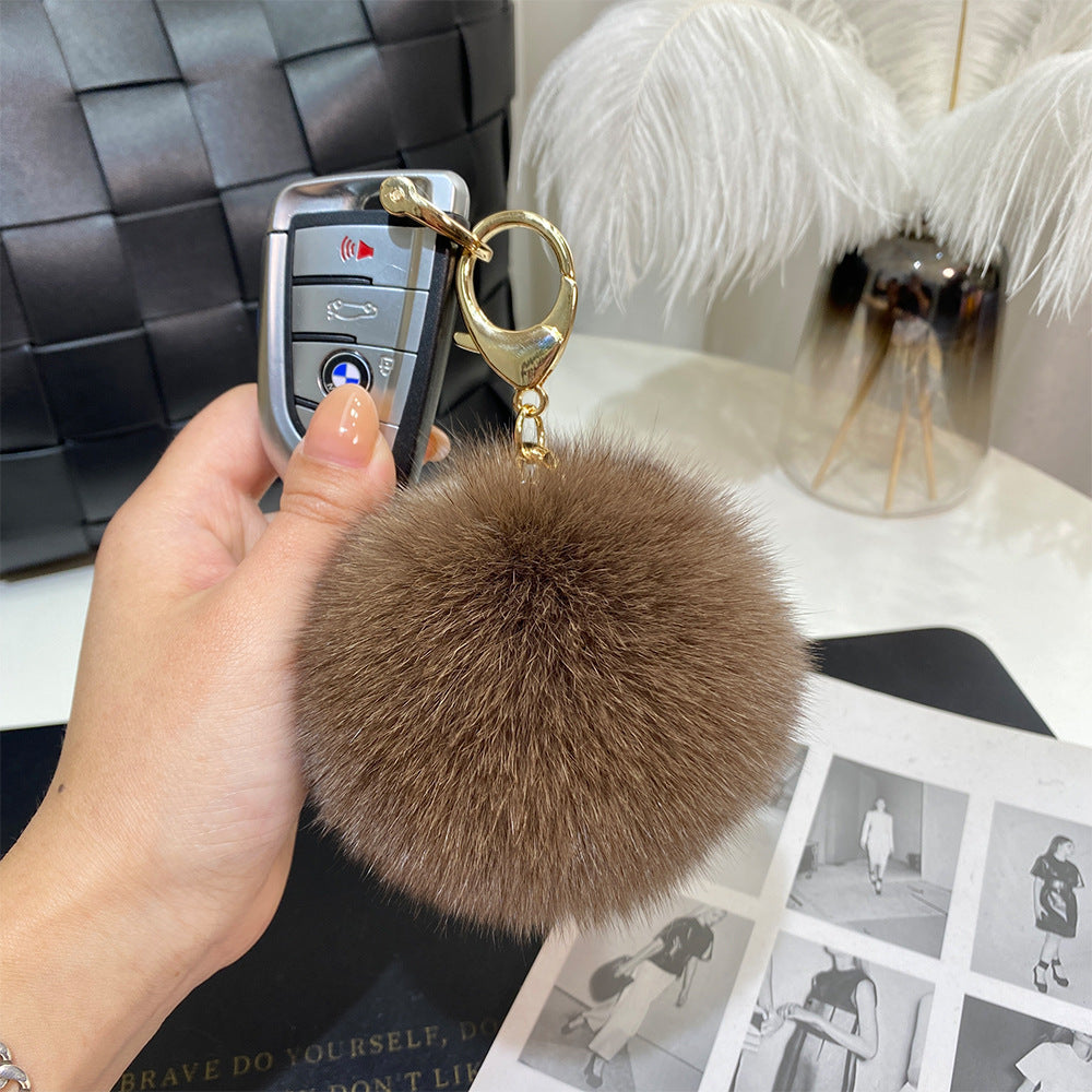Wholesale 9cm Fur Ball Keychain