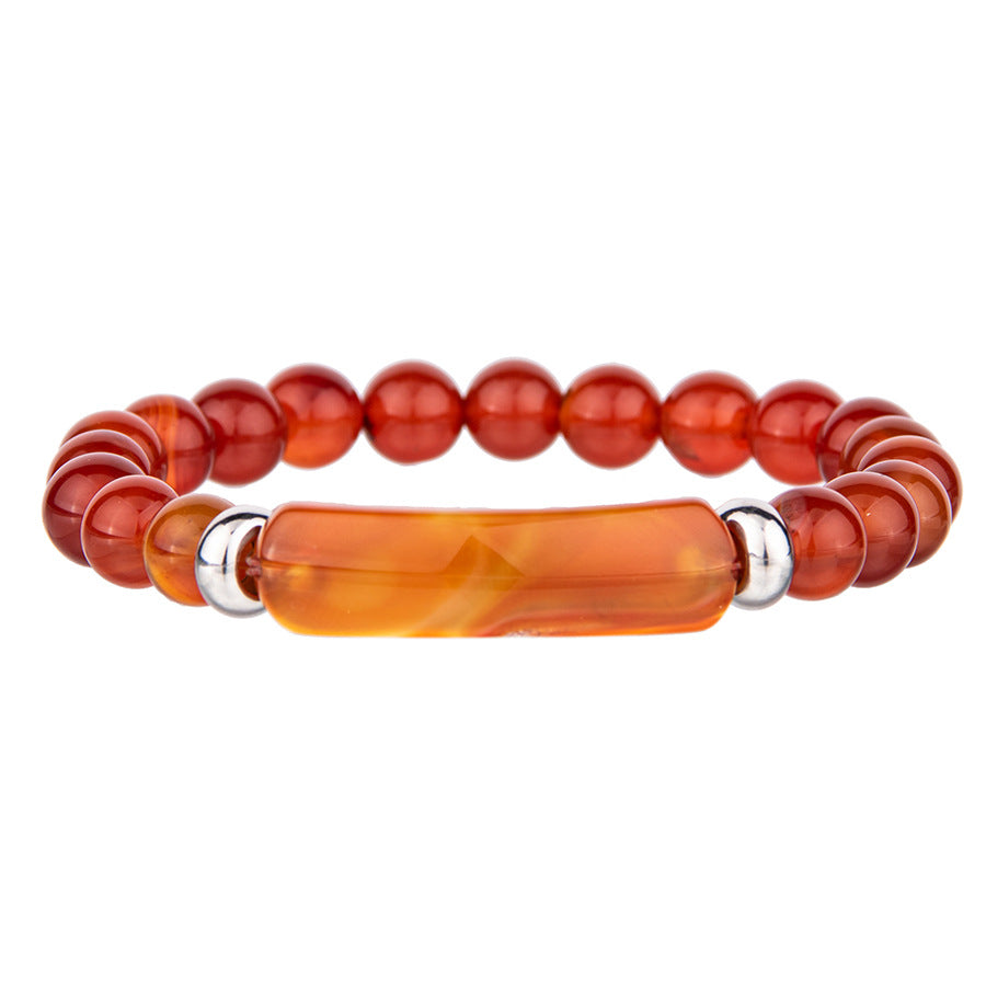 Wholesale Natural Stone Crystal Agate Simple Fashion Bracelet