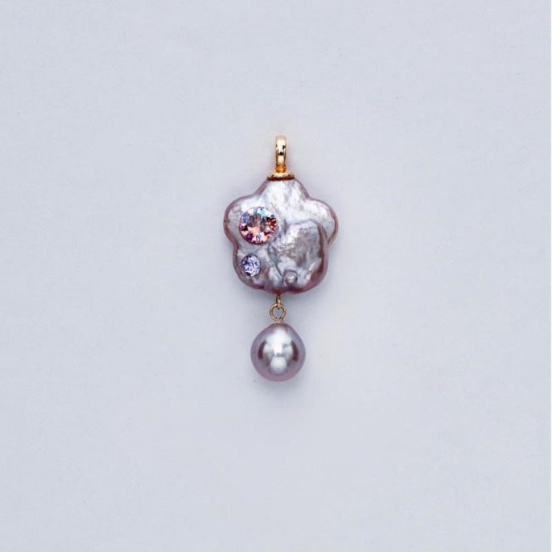 Wholesale Ice cream ghost pentagram cat pearl pendant necklace