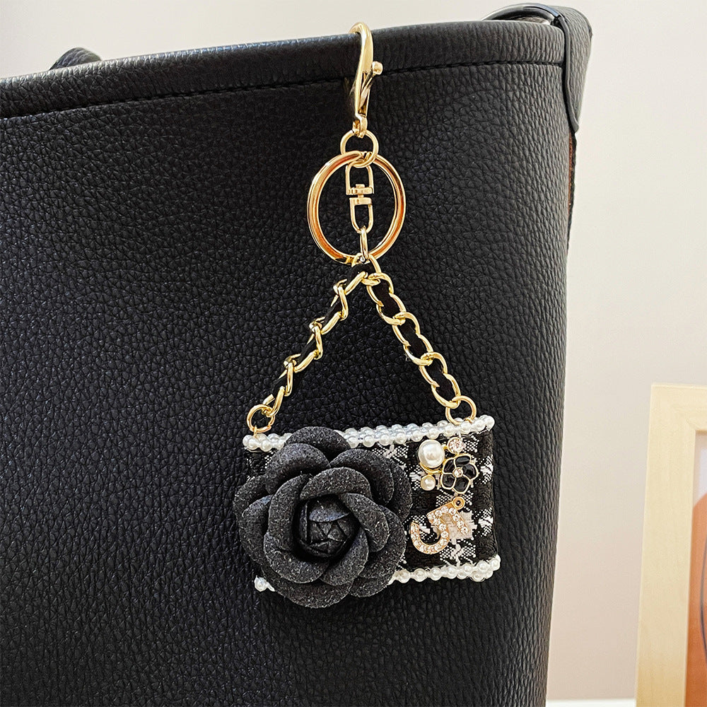 Wholesale Camellia Bag Style Keychain