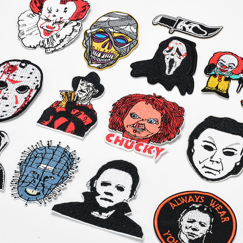 Wholesale Twill  Embroidered Patch y Clown Badge DIY Fashion Accessory for Coat Bag Hat