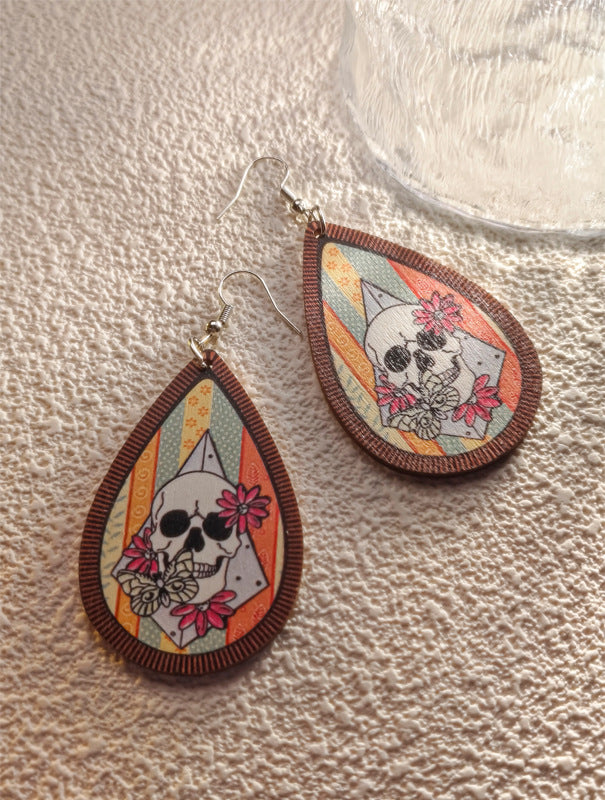 Wholesale Halloween Series Horror Ghost Bat Spider Skull Earrings