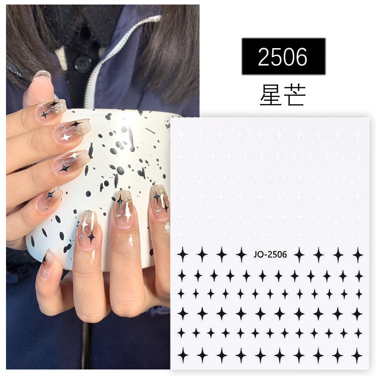 Wholesale Simple Bow Star Thin Ligament Back Glue Star Nail Art Nail Sticker