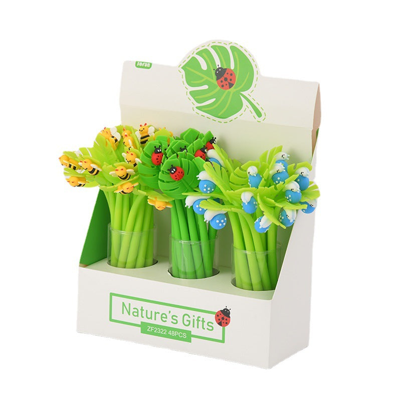 Pen de bolígrafo de insectos de silicona al por mayor 48 PCS por caja