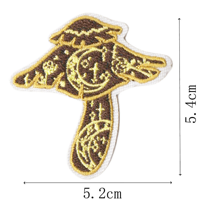 Wholesale Mushroom Embroidery Patches Set Of 14 Iron On DIY Decorative Accent For Clothing Resale