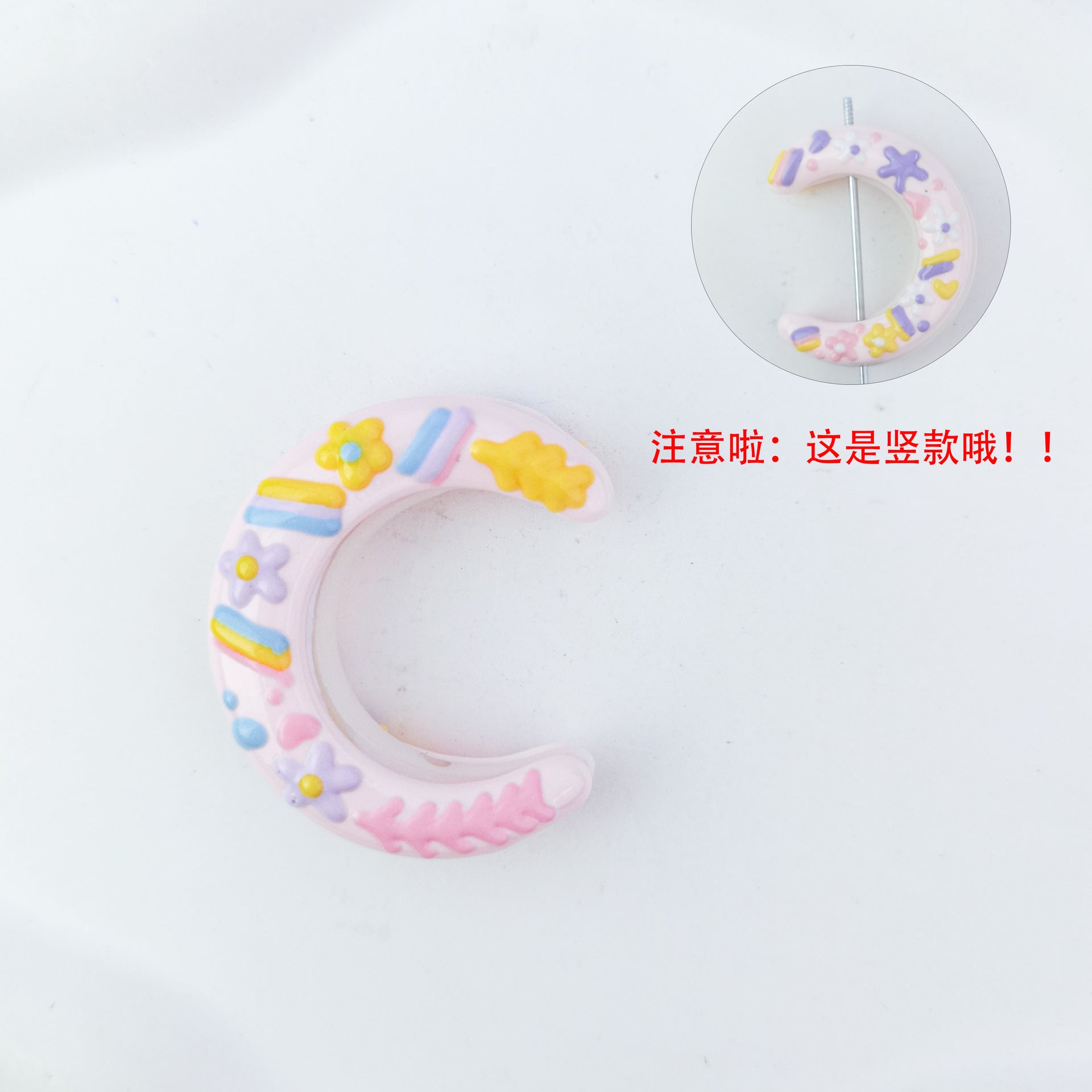 Wholesale 5pcs Heavy Oil Hand Painted Beads  Cartoon Cute Macaron  Acrylic Beads