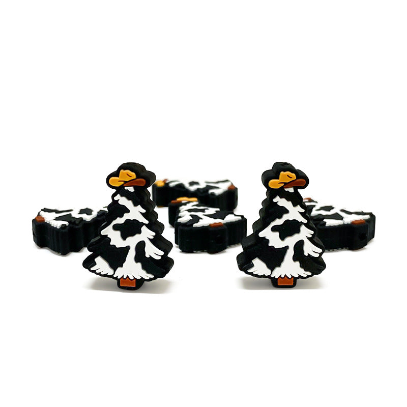 Wholesale 10pcs/pack Christmas tree silicone beads