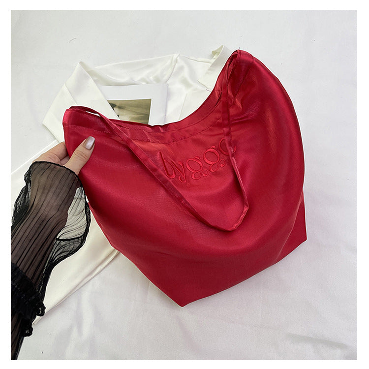 Wholesale Mercerized double-sided tote bag shoulder bag commuter bucket bag