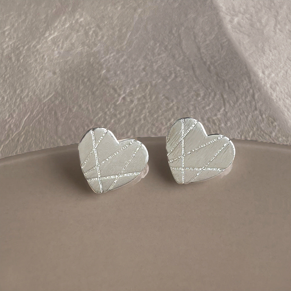 Wholesale Golden brushed frosted geometric earrings