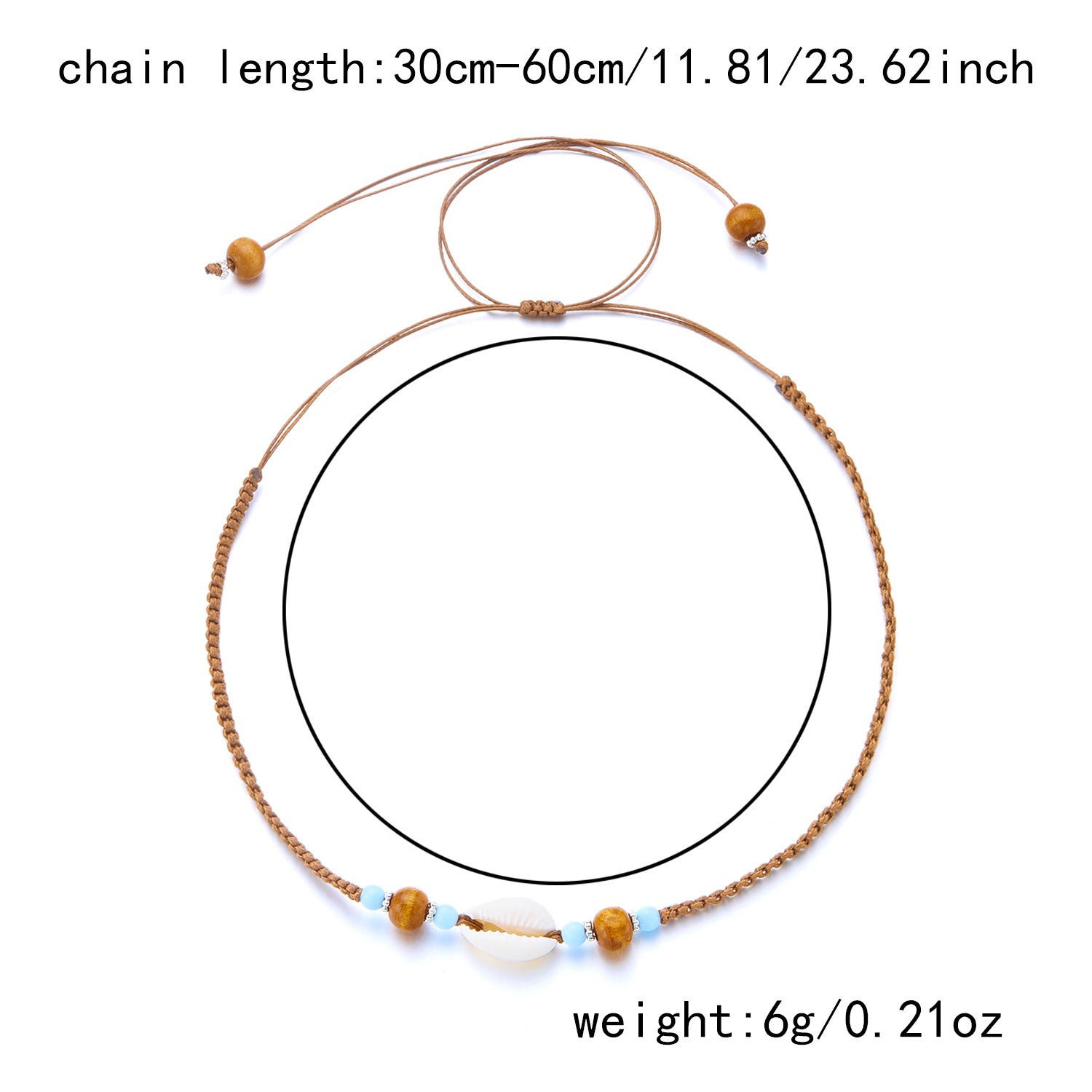 Wholesale Beachy Multicolor Braided Shell Necklace