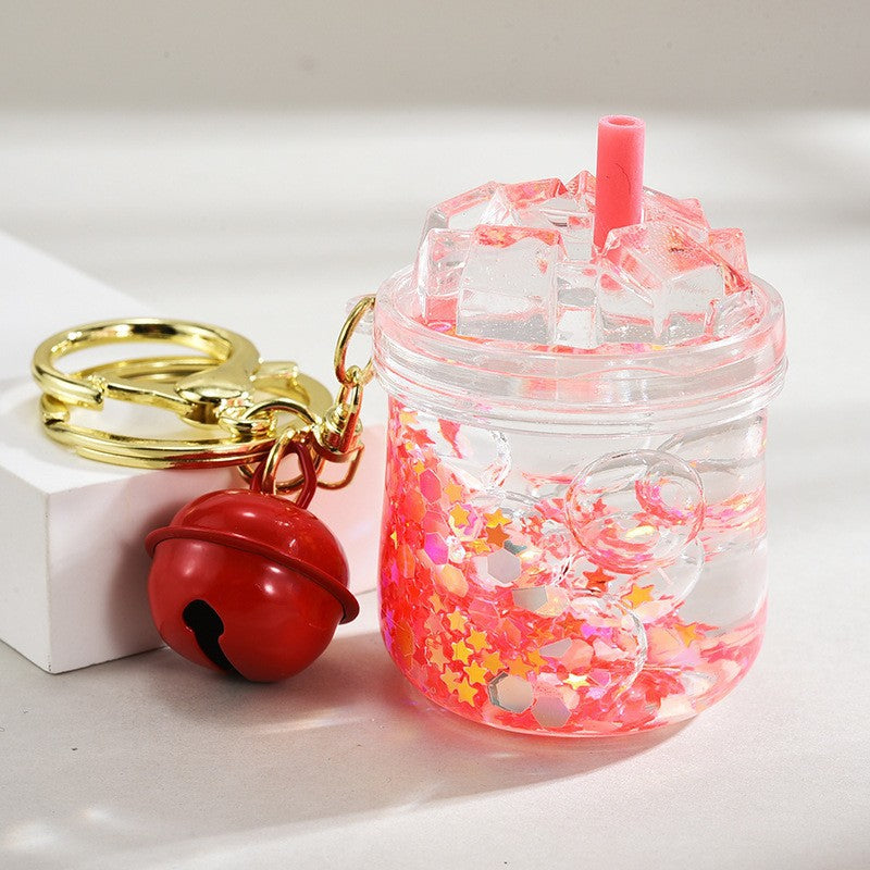 Wholesale Acrylic Oil-Filled Pendant Luminous Iceberg Cup Keychain