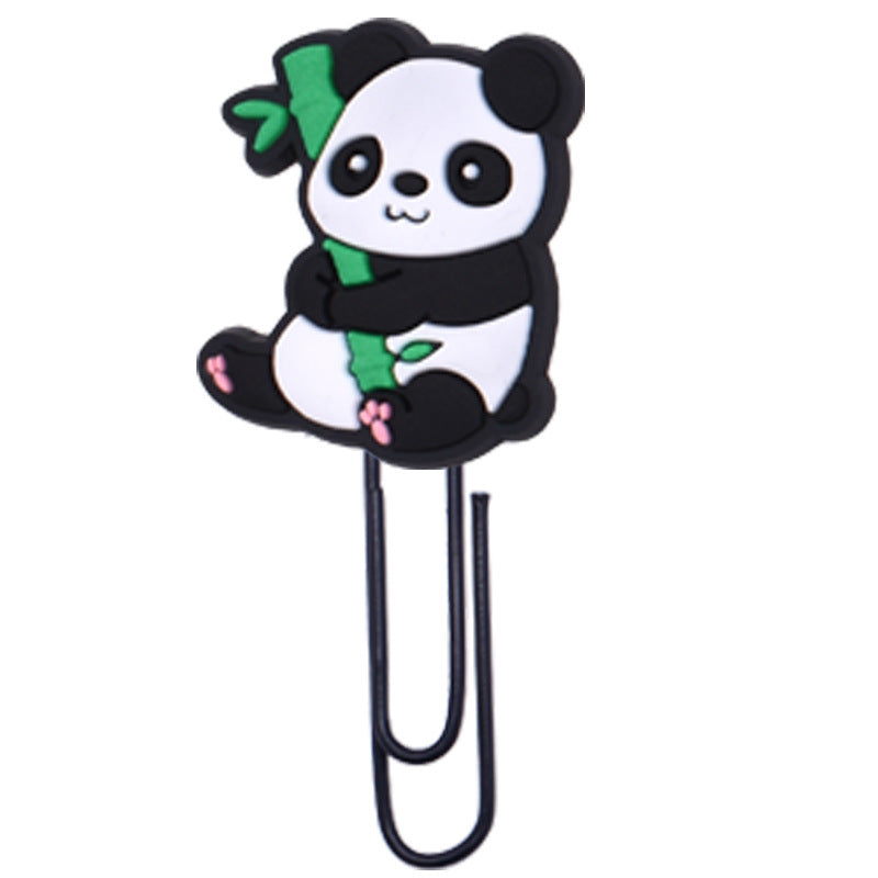 Wholesale Random 50pcs Cartoon National Treasure Panda Student Paper Clip Bookmark