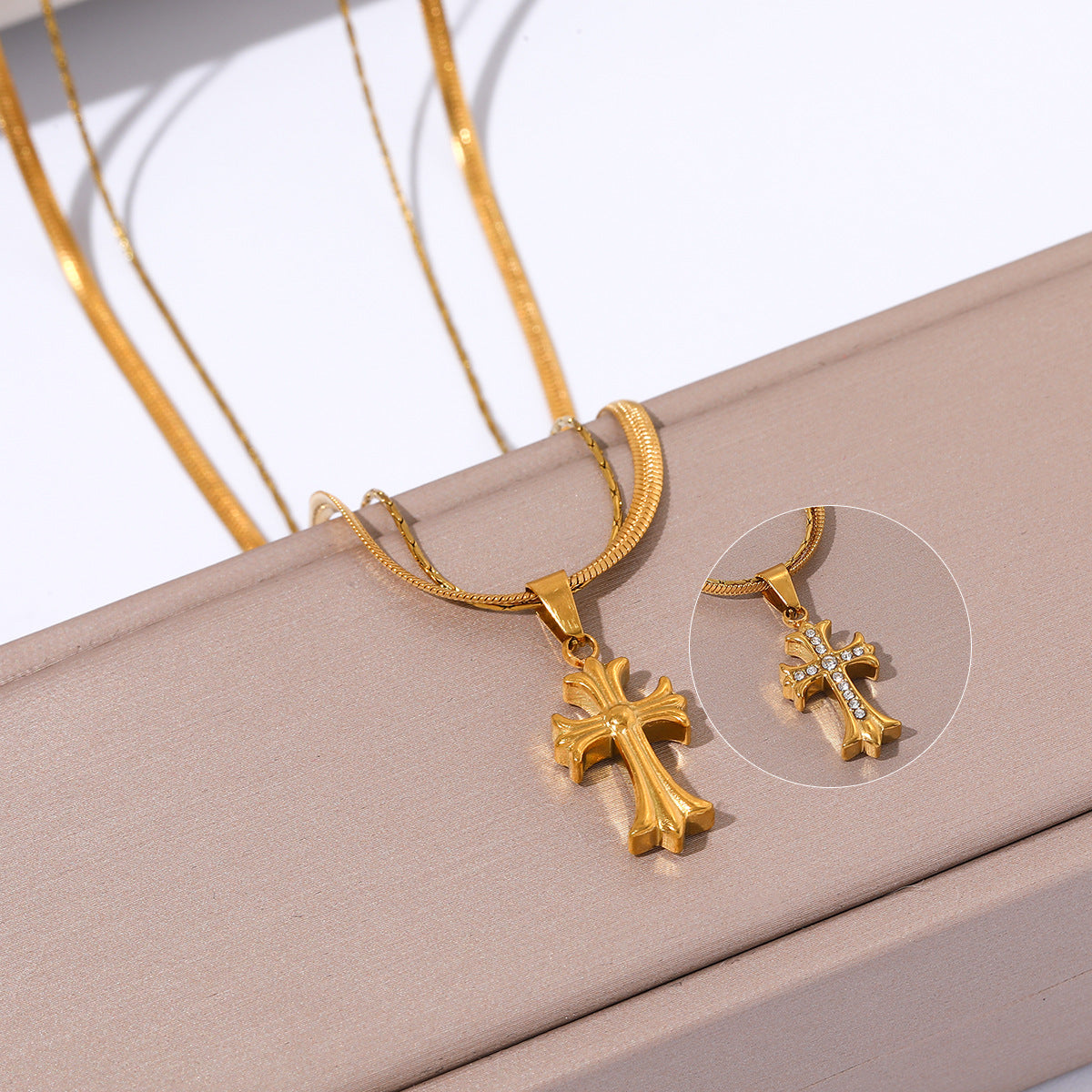 Wholesale Stainless steel necklace cross pendant