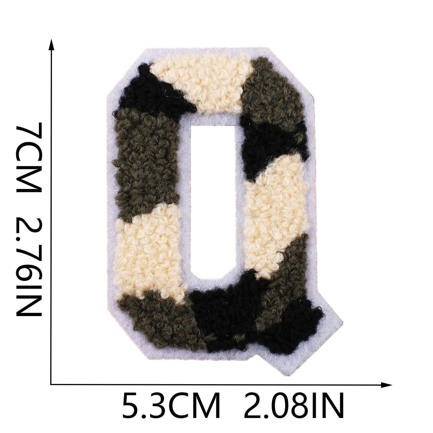 Wholesale Camouflage English letter embroidered towel patch