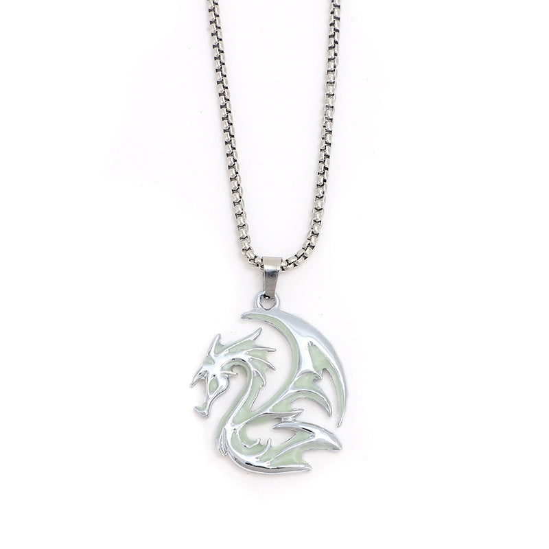 Wholesale Dragon patterned totem luminous necklace