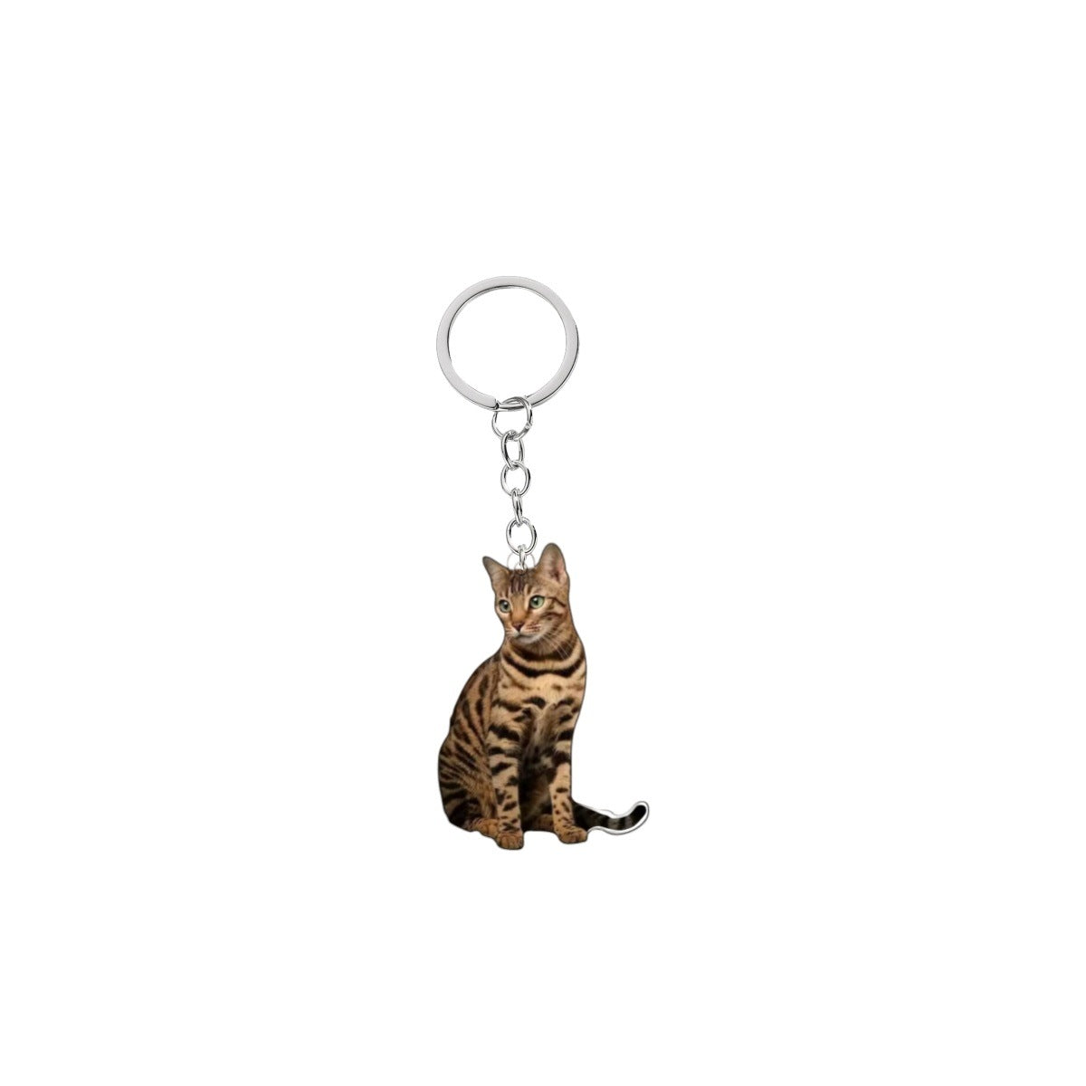 Wholesale Acrylic cute cat keychain