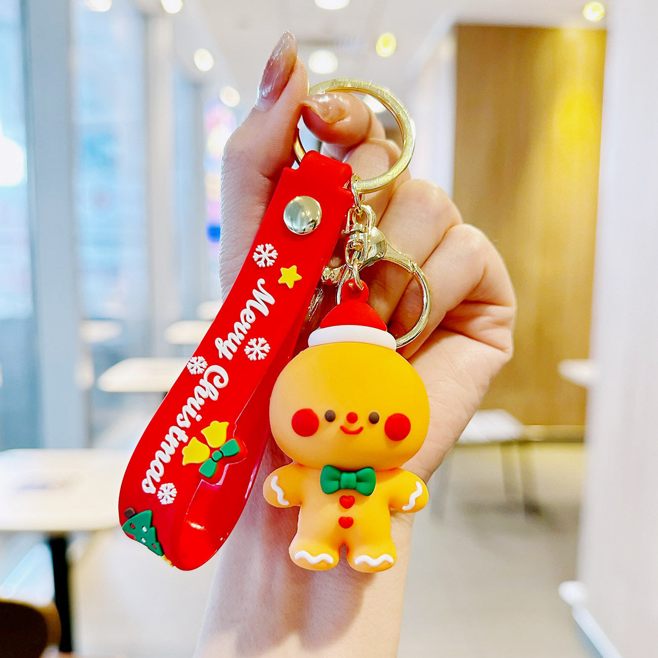 Wholesale Christmas Snowman Car Soft Rubber Keychain