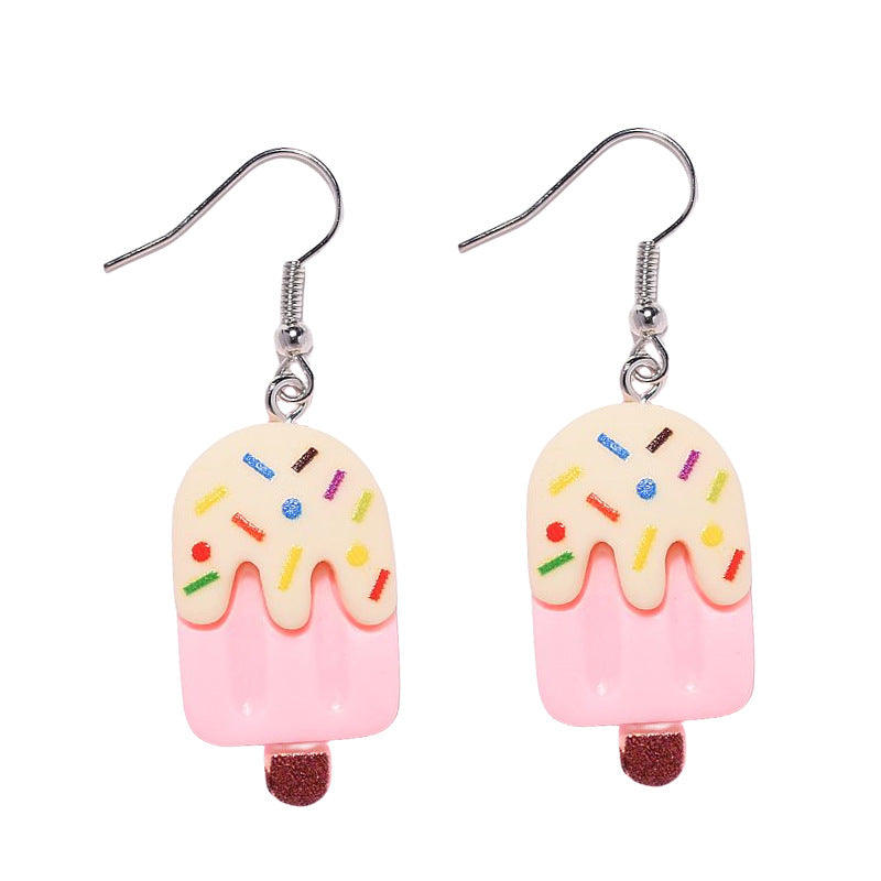 Wholesale Cartoon Cute Creative Simulation Popsicle Color Earrings