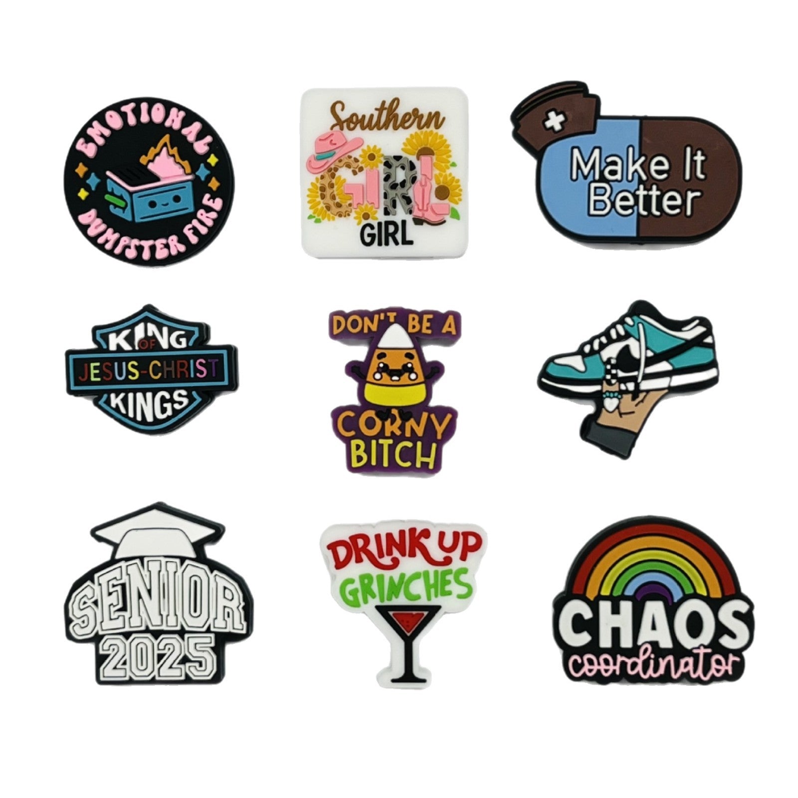 Wholesale 10pcs/pack Silicone Cartoon DIY Letter Focus Beads