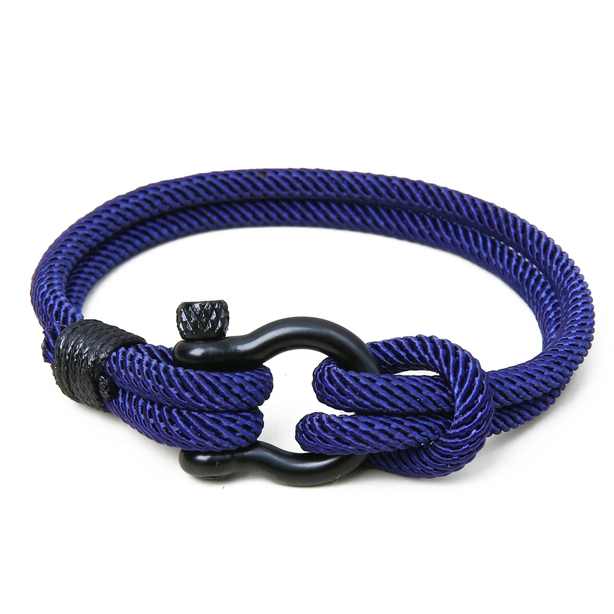 Wholesale Braided Stainless Steel Horseshoe Buckle Men's Bracelet