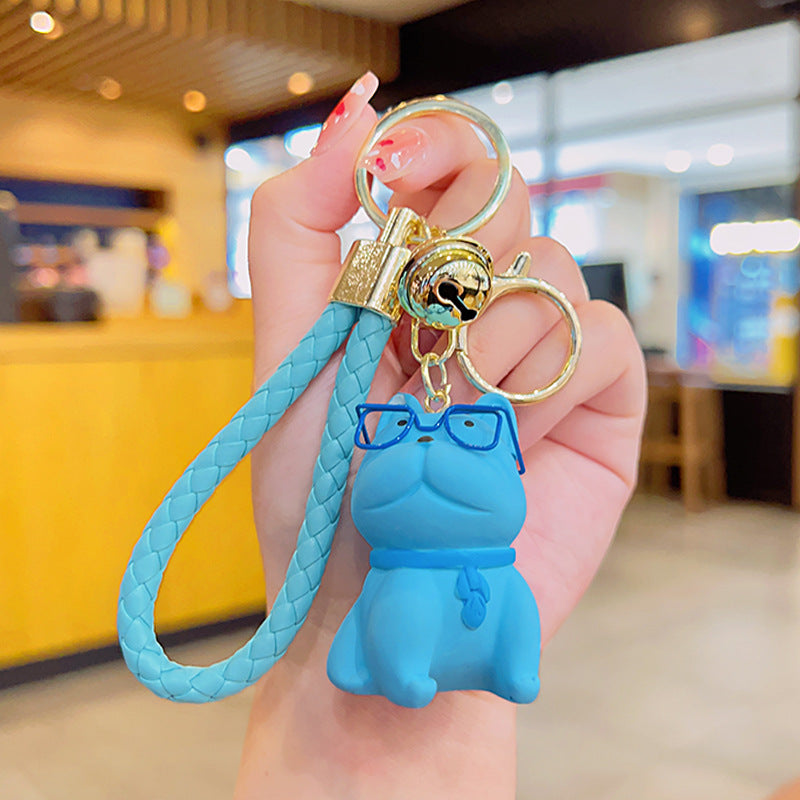 Wholesale Resin Glasses Method Dog Fighting Keychain