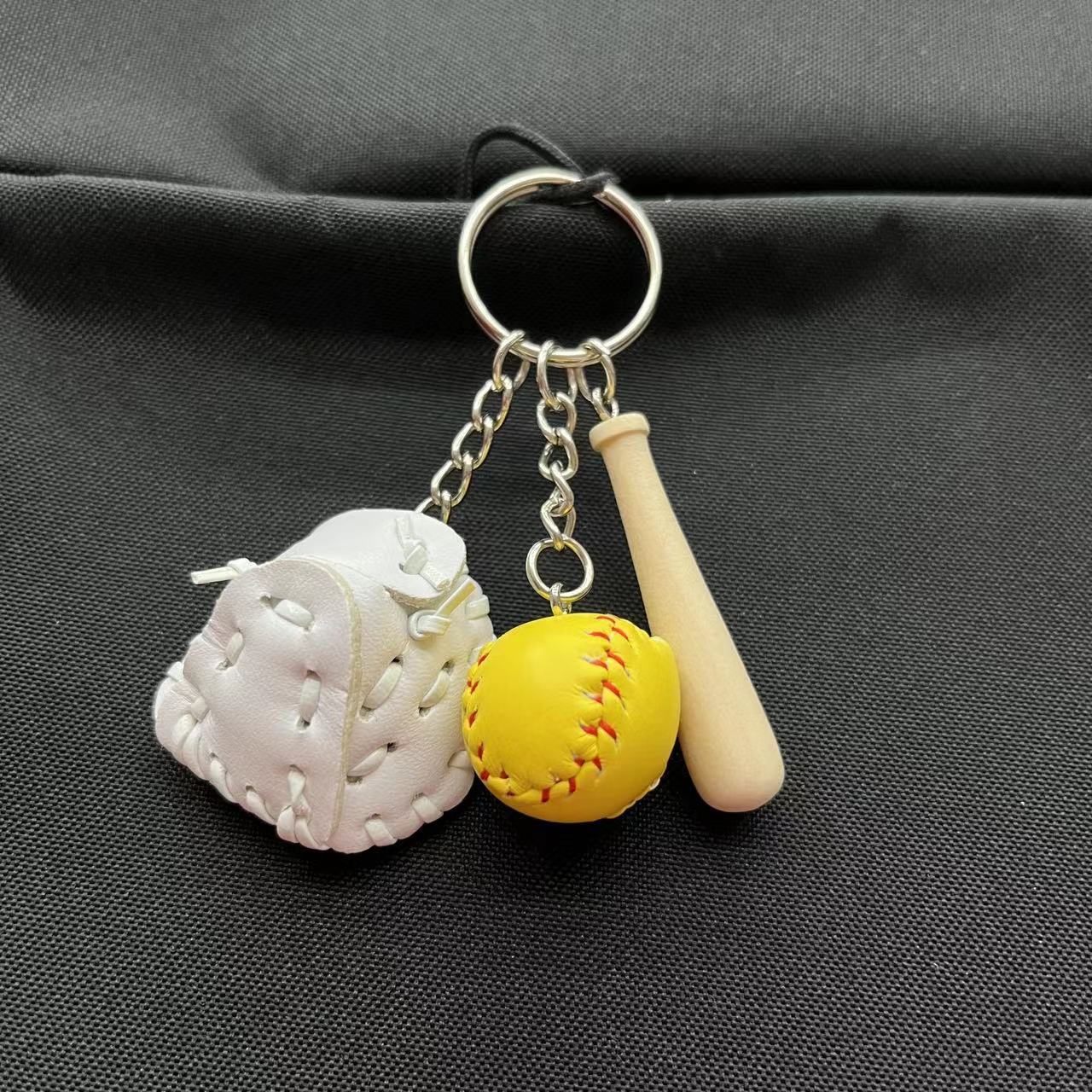 Wholesale Mini Cross-border Explosions Baseball Keychain Bag Pendant Softball Gloves Softball Baseball Pendant