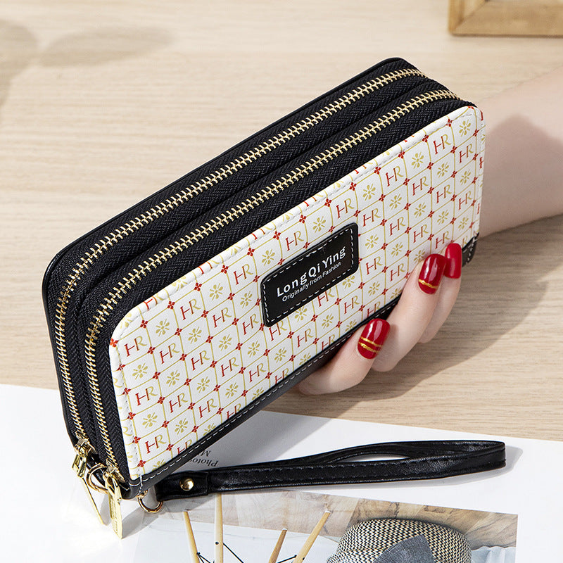 Wholesale Long Letter Double Zipper Large Capacity PU Women's Wallet