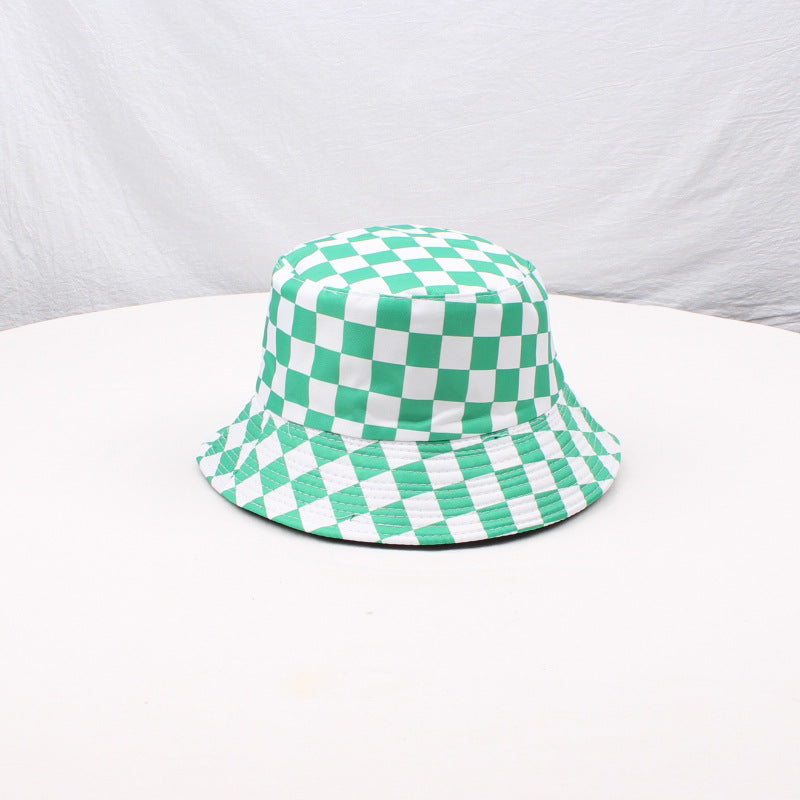 Wholesale Polyester Cotton Sex Checkerboard Bucket Hat