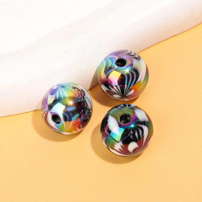 Cuentas de patrón de resina de resina de 100 piezas al por mayor