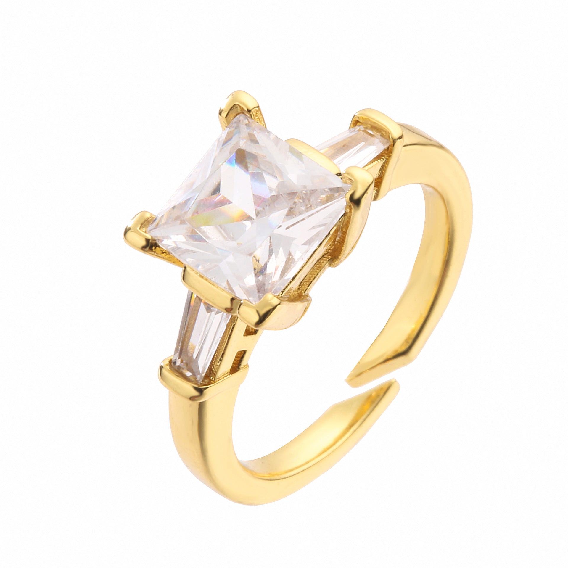 Wholesale Fashion Love Geometric Opening Adjustable Ring