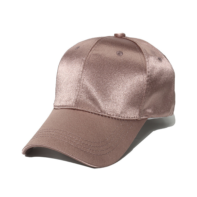 Wholesale Silk Satin Solid Color Casual Baseball Hat