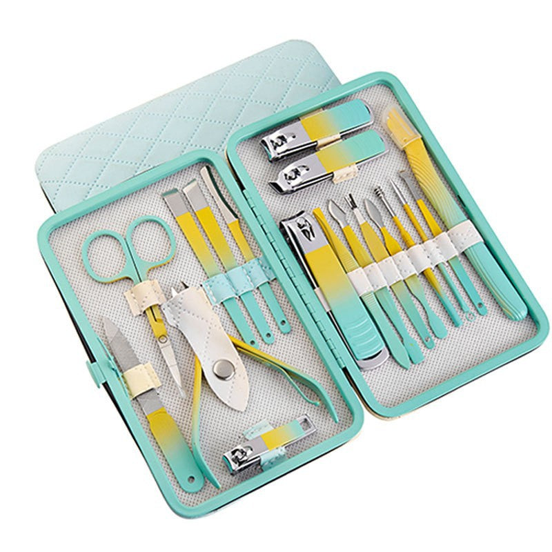 Wholesale Gradient Color Stainless Steel Nail Clipper Set